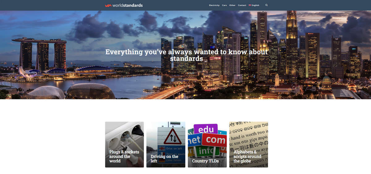 WorldStandards,全球各国电源插头,通行方向等实用标准网站大全