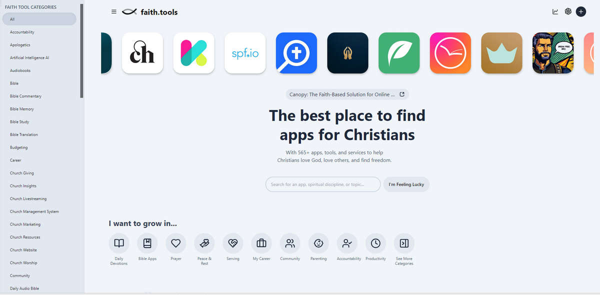 Faith Tools,基督教资源导航站