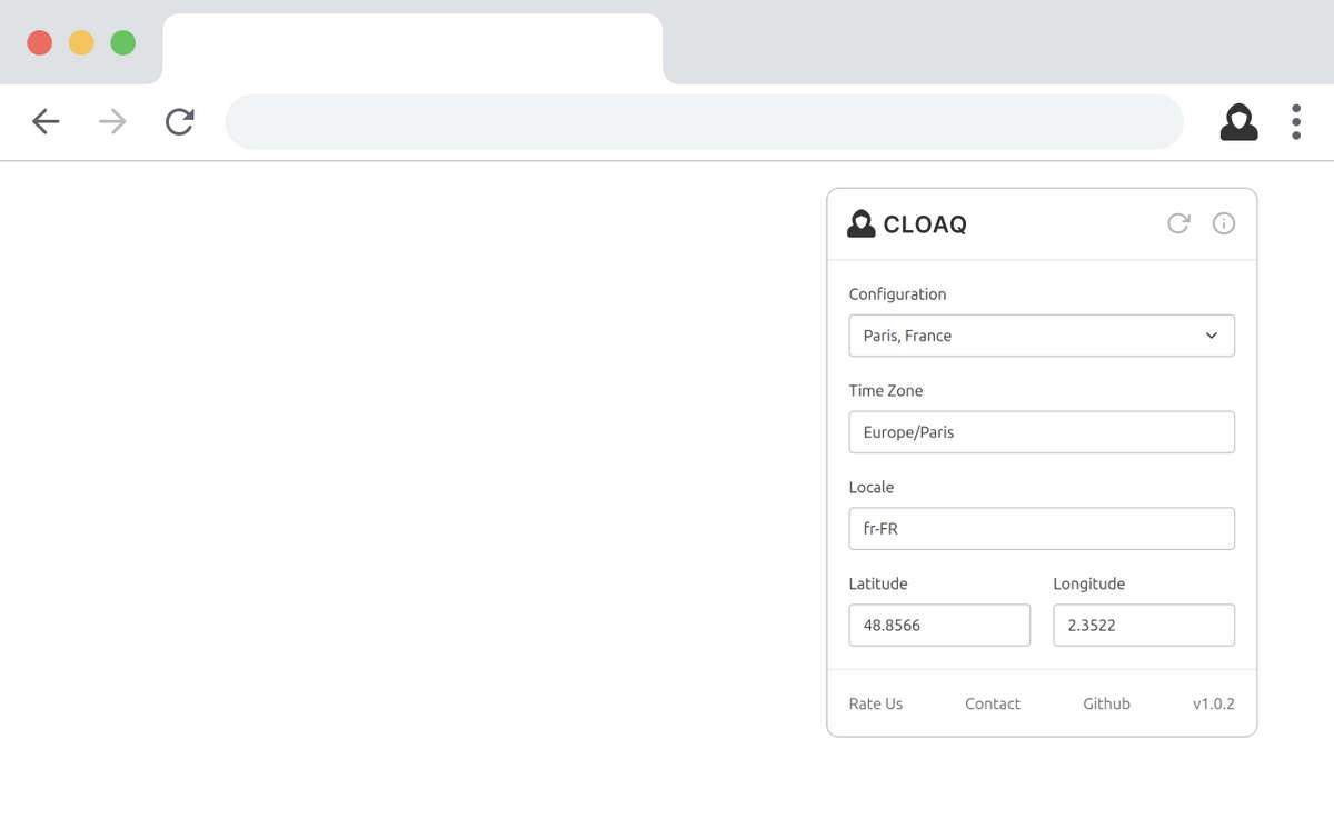 Cloaq,支持伪造时区、地理位置、语言、User-Agent的Chrome扩展,保护上网隐私