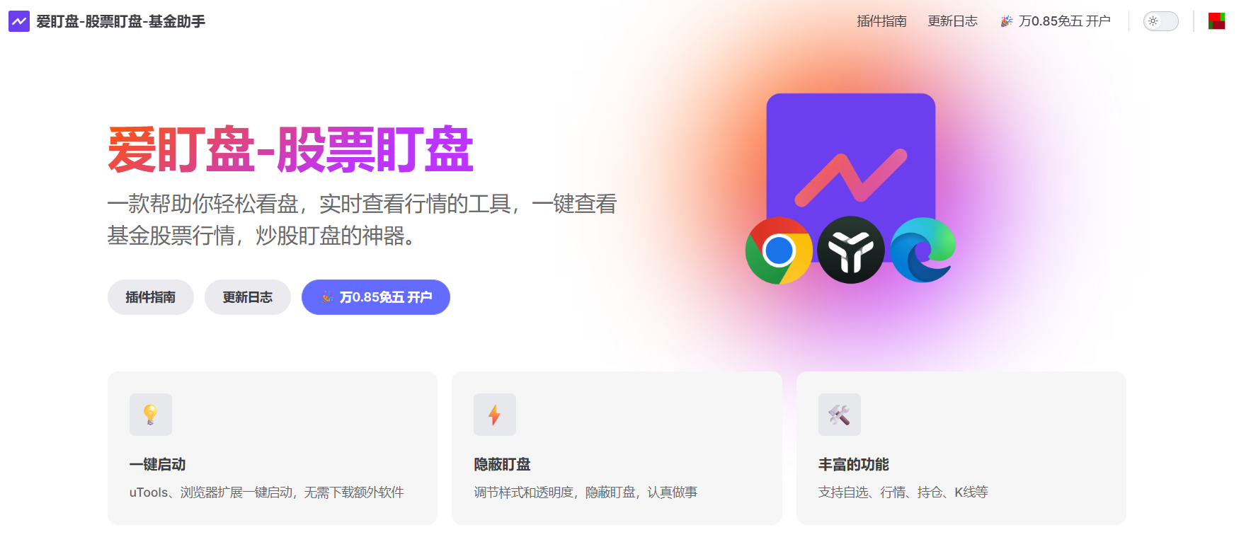 高效隐蔽盯盘神器:爱盯盘 实时掌控A股、港股、美股行情