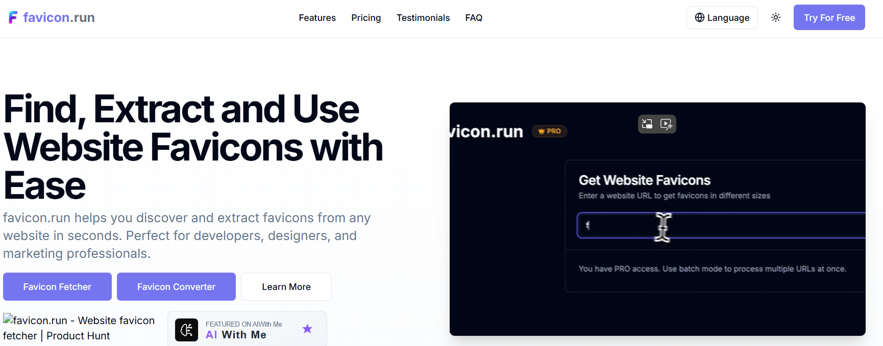 favicon.run:免费在线favicon提取工具,快速获取多尺寸网站图标