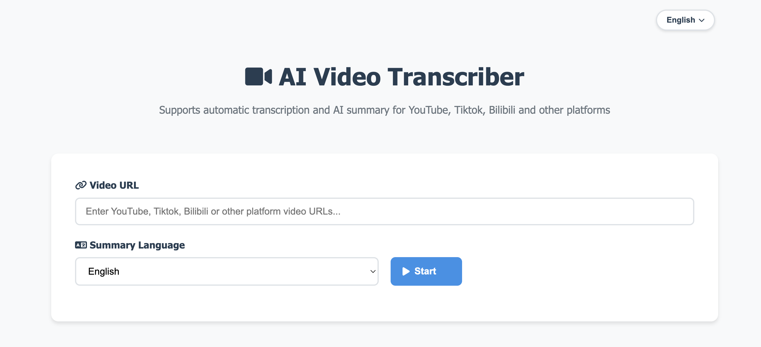 AI Video Transcriber:AI视频转录器 支持YouTube/B站/抖音的开源多平台转写与AI摘要工具