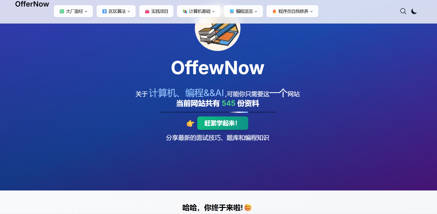 OfferNow求职与编程学习平台:AI时代程序员进阶指南