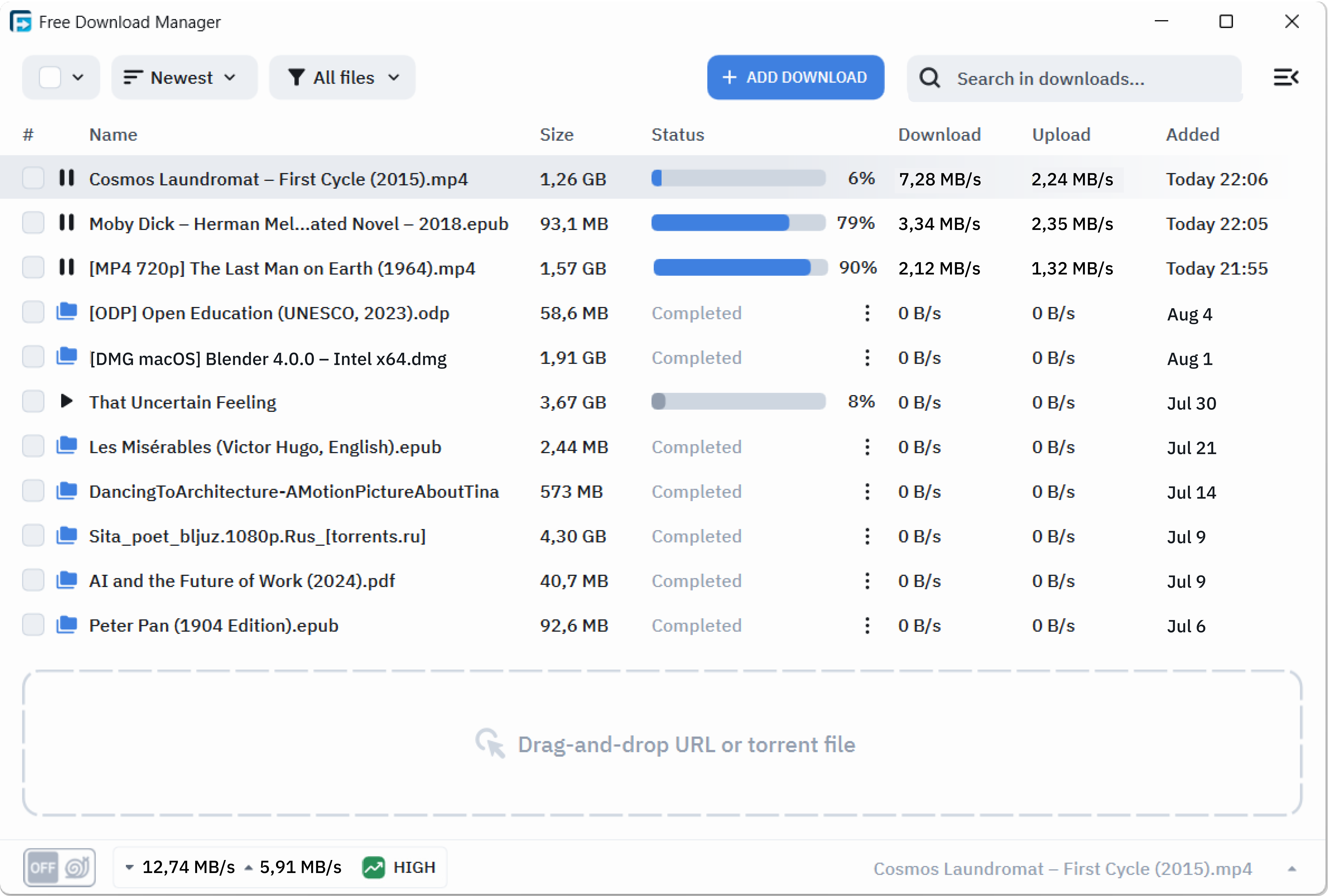 Free Download Manager：免费强大的下载管理器，支持下载种子文件和磁力链接
