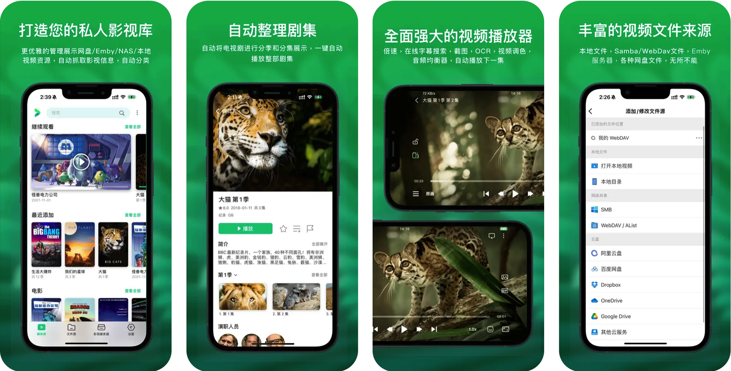 VidHub：功能强大的iOS/Mac/tvOS平台上的网盘视频播放器，自动刮削视频文件信息，打造私人影视库