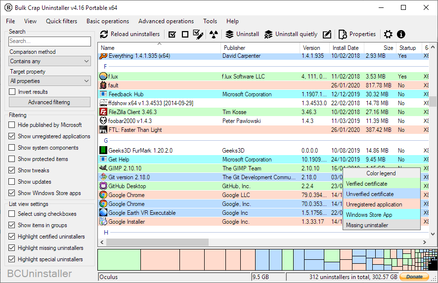 Bulk Crap Uninstaller：轻松卸载电脑上，大量不需要的应用程序
