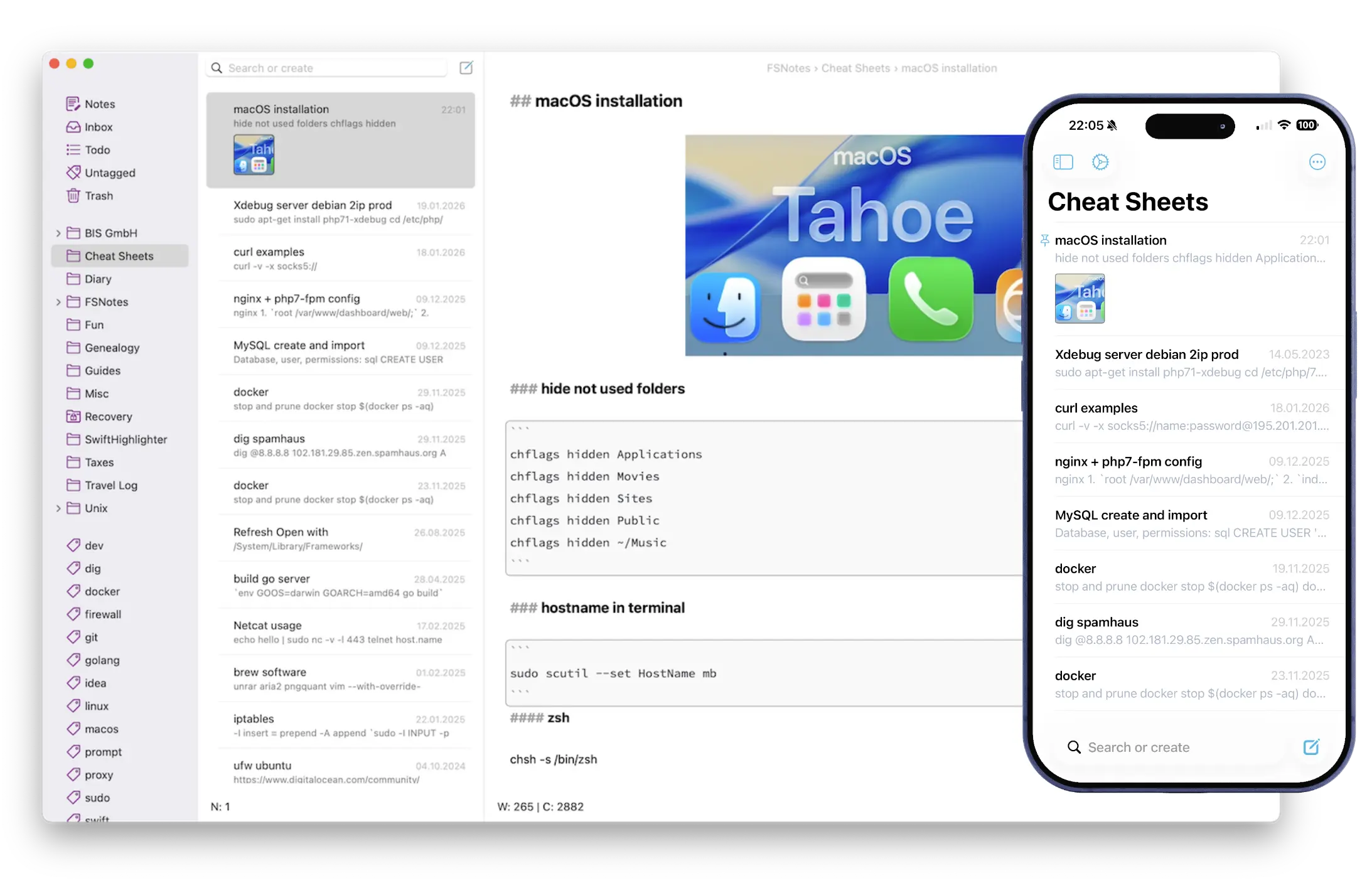 FSNotes App：现代化的 macOS 和 iOS 免费笔记管理工具
