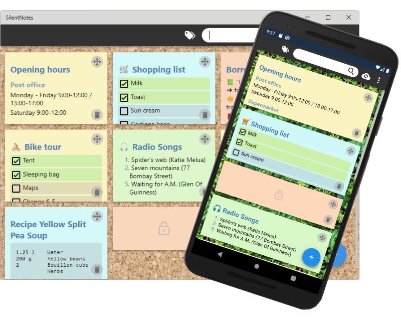 SilentNotes：无声笔记，注重隐私的所见即所得笔记应用程序