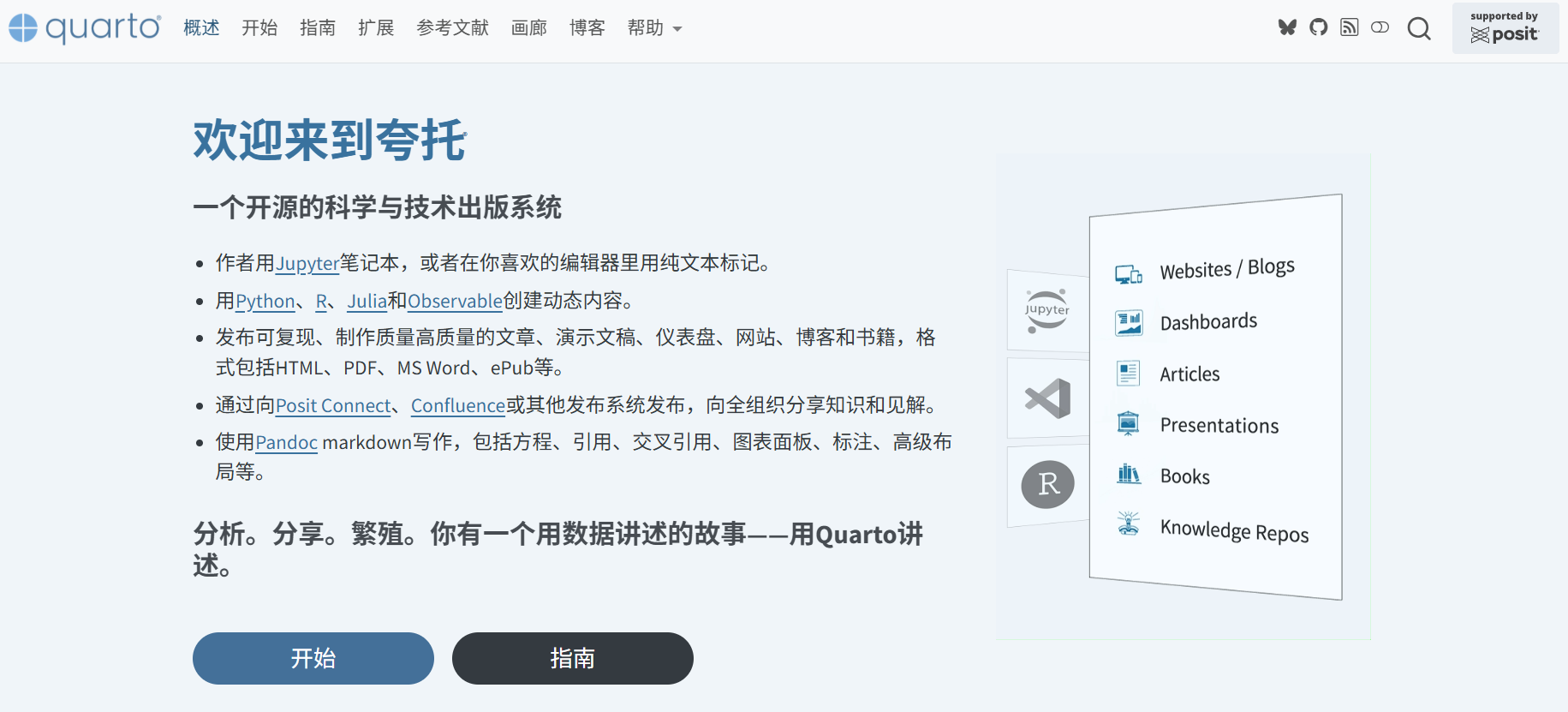 Quarto: 一个开源的科技出版系统