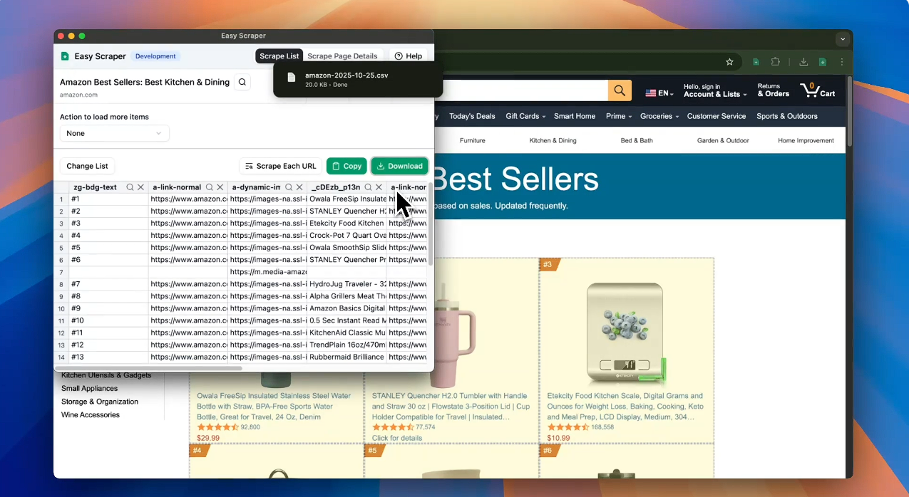 Easy Scraper：一键抓取任何网站数据的Chrome插件