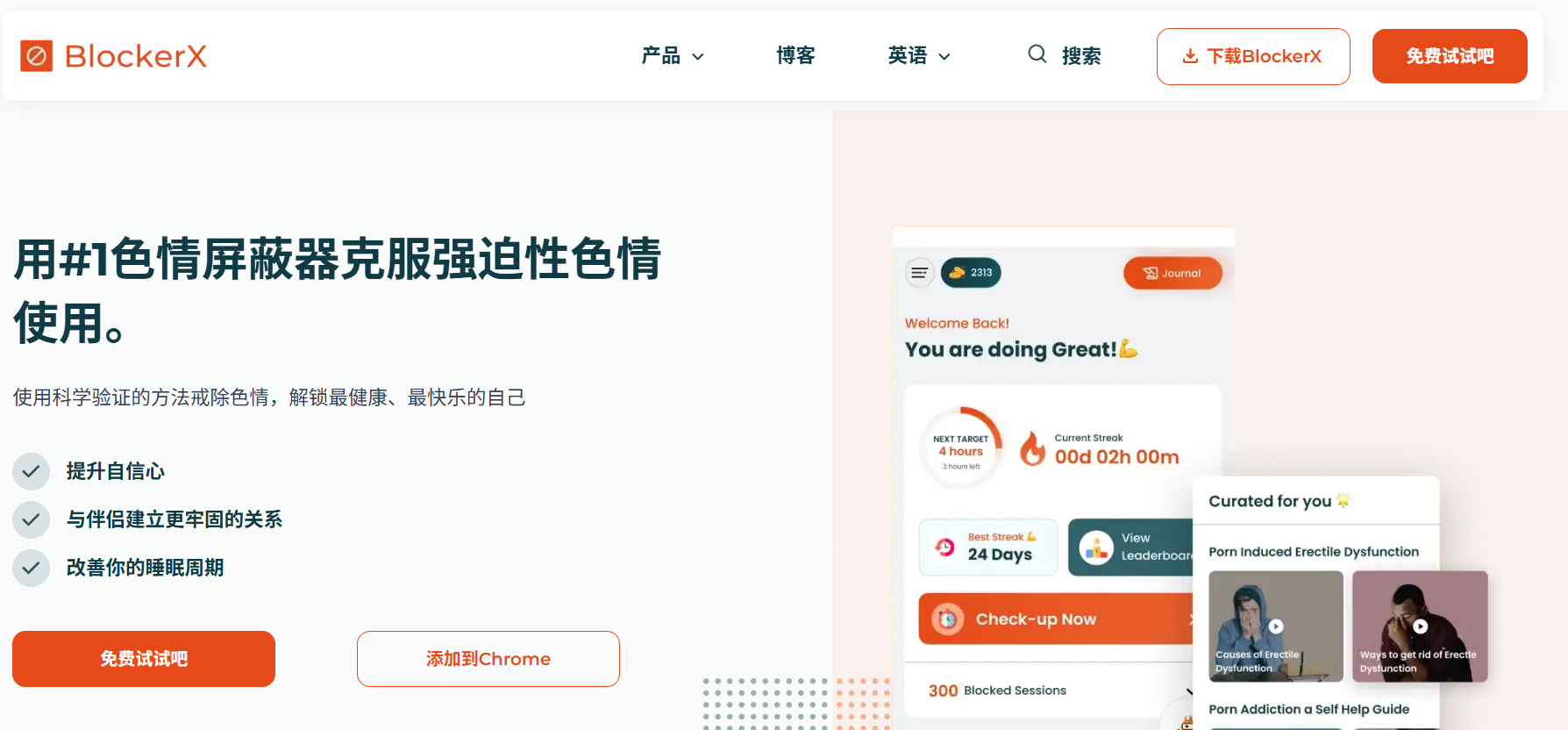 BlockerX：Chrome的成人内容拦截扩展，可屏蔽超过200万个色情网站和自定义网站